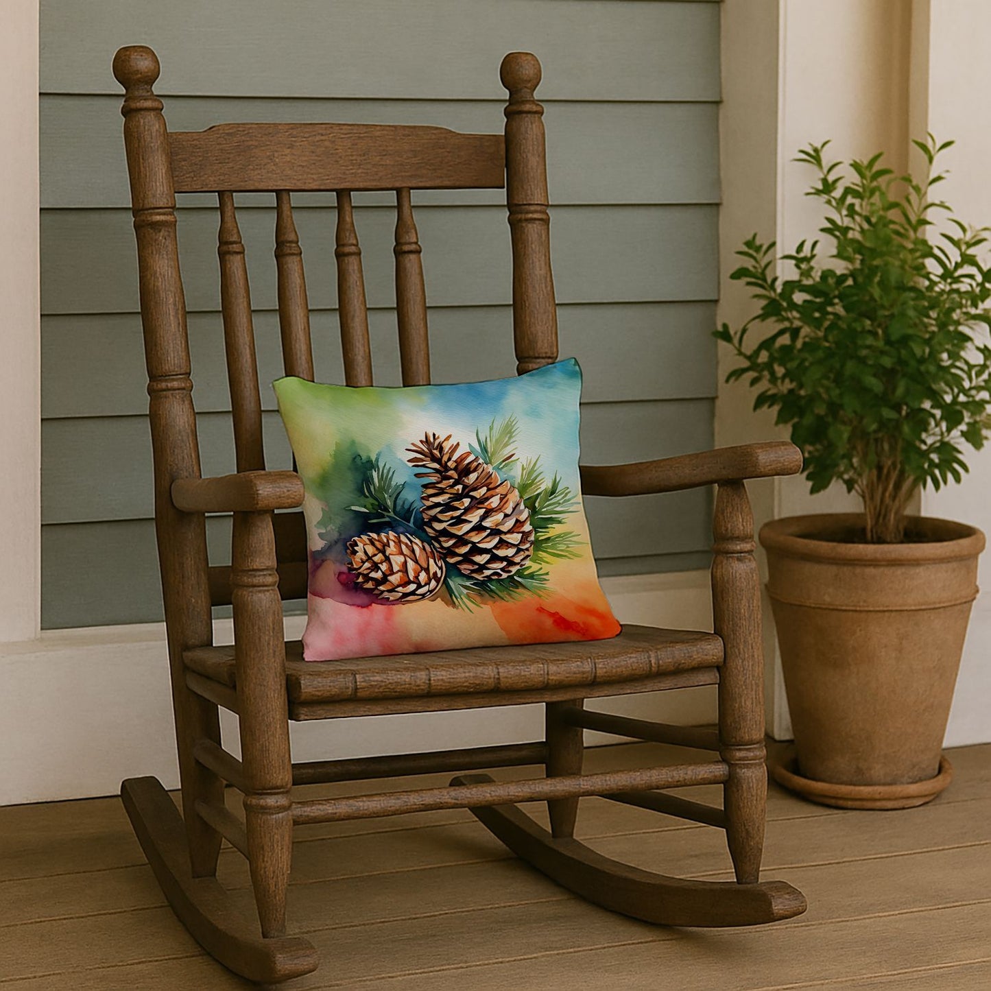 Maine Pine Cone Tassels Pillow