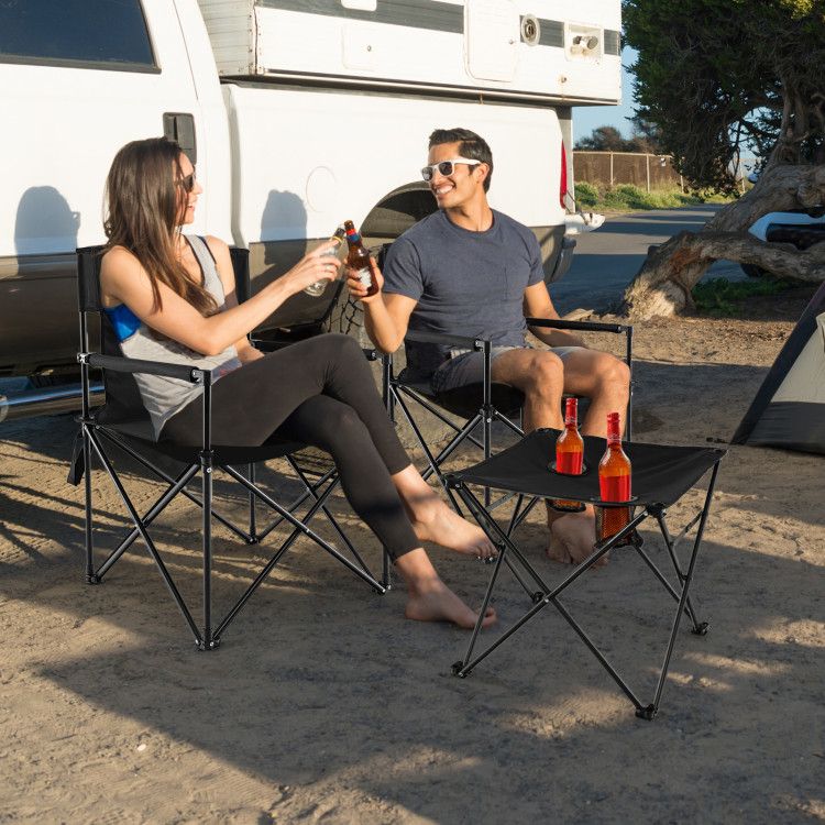 Outdoor Folding Camping Chair Table Set
