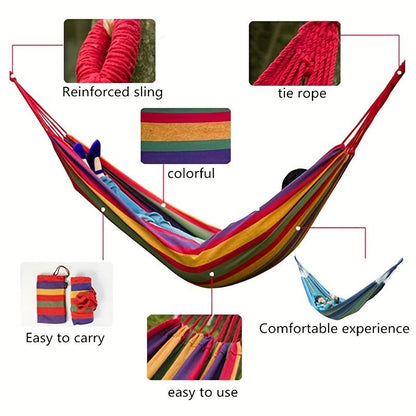 Outdoor Heavy Duty Camping Hammock 450lbs With Tree Straps