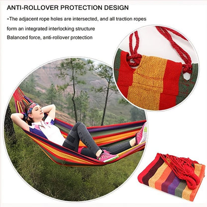 Outdoor Heavy Duty Camping Hammock 450lbs With Tree Straps