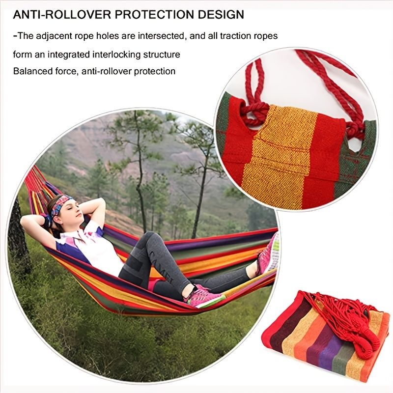 Outdoor Heavy Duty Camping Hammock 450lbs With Tree Straps