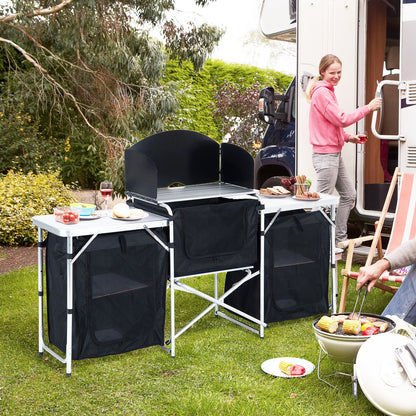 Outsunny Aluminum Folding Camping Kitchen Table
