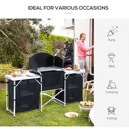 Outsunny Aluminum Folding Camping Kitchen Table