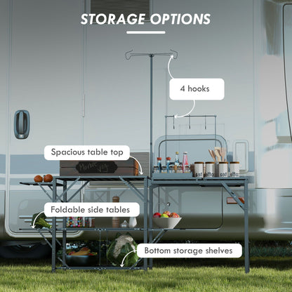 Outsunny Folding Camp Kitchen Table