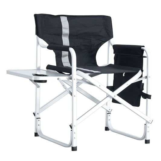 Padded Directors Folding Chair With Side Table