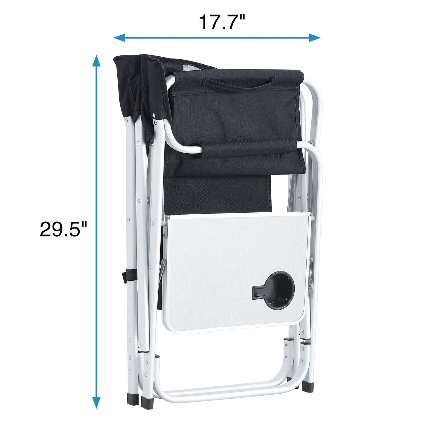 Padded Directors Folding Chair With Side Table
