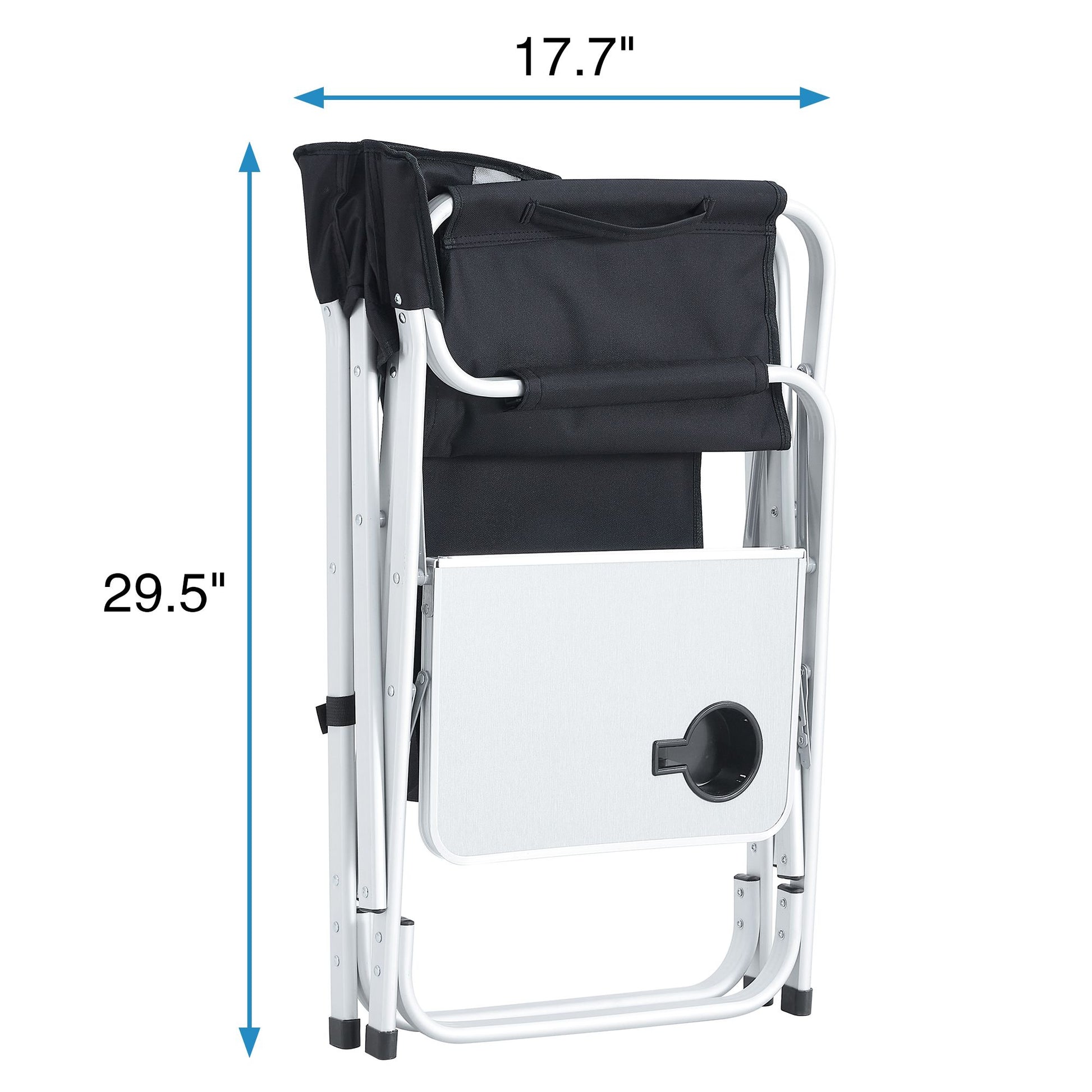 Padded Directors Folding Chair With Side Table