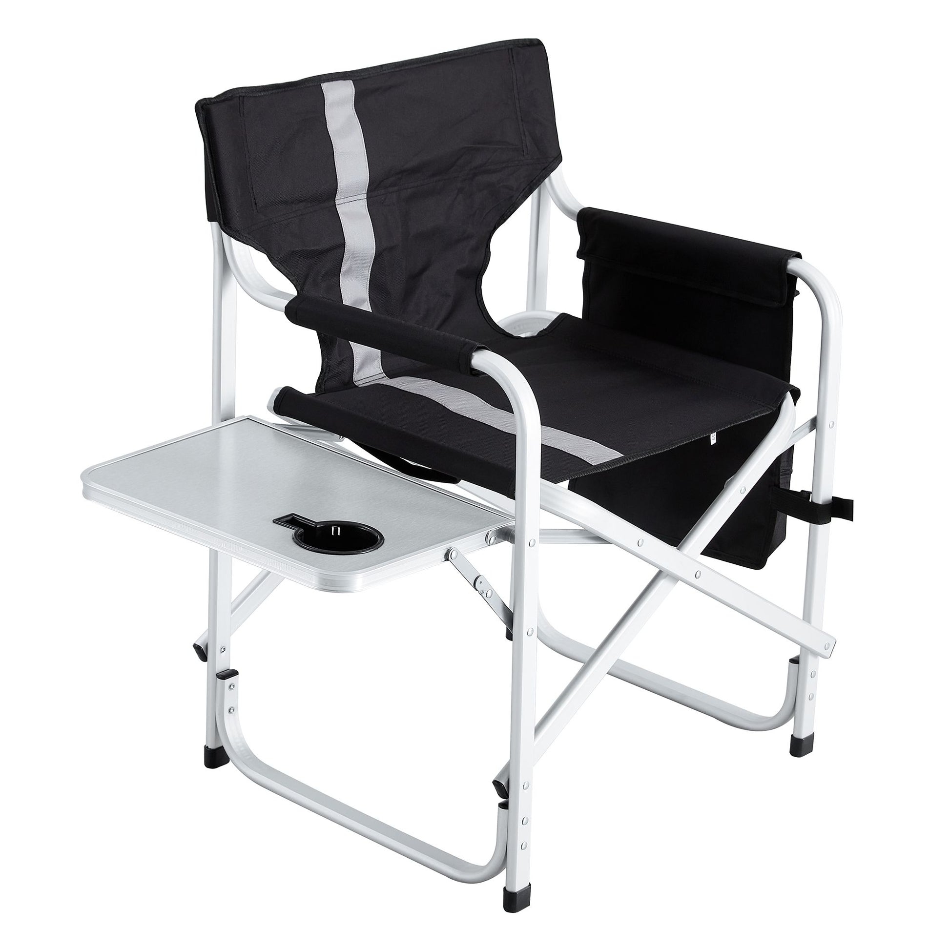 Padded Directors Folding Chair With Side Table