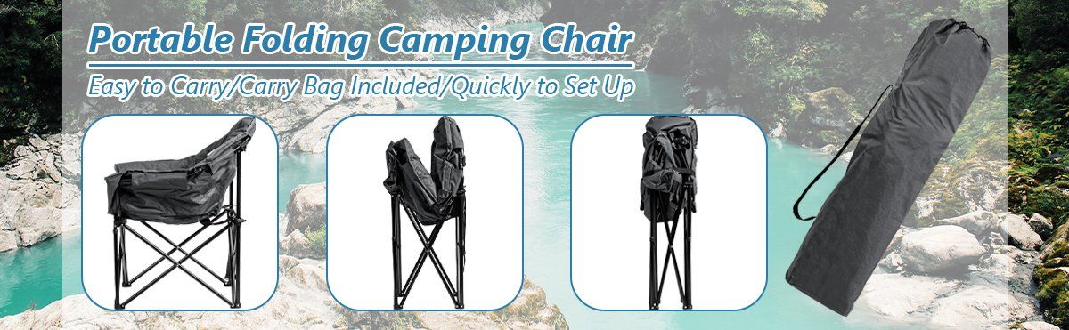 Padded Moon Folding Camping Chair