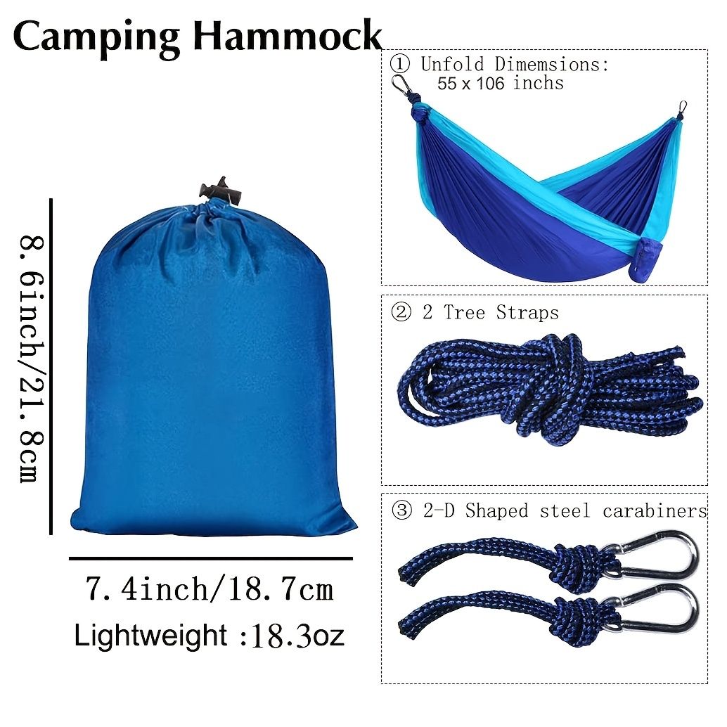 Portable Nylon Camping Hammock Lightweight Travel Bed
