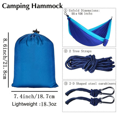 Portable Nylon Camping Hammock Lightweight Travel Bed