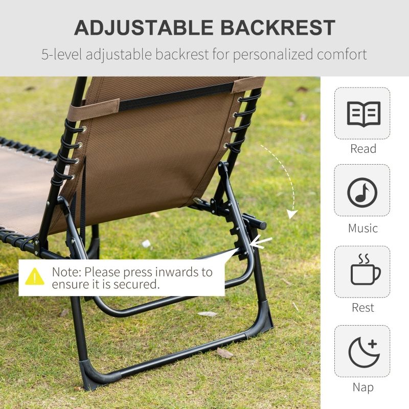 Reclining Folding Chaise Lounge Chair