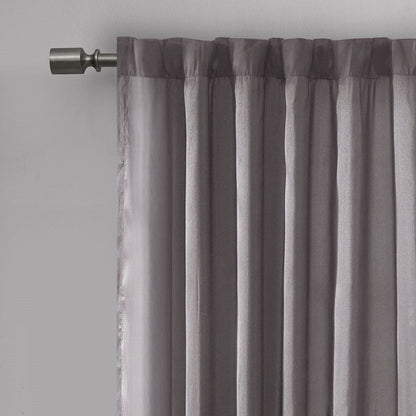 Solid Single Light Filtering Curtain Panel