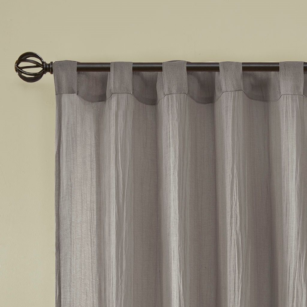 Solid Crushed 2-piece Curtain Panel Pair