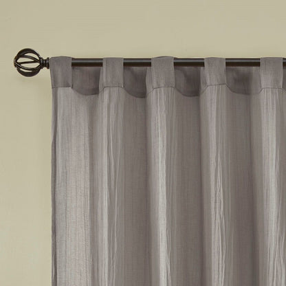 Solid Crushed 2-piece Curtain Panel Pair