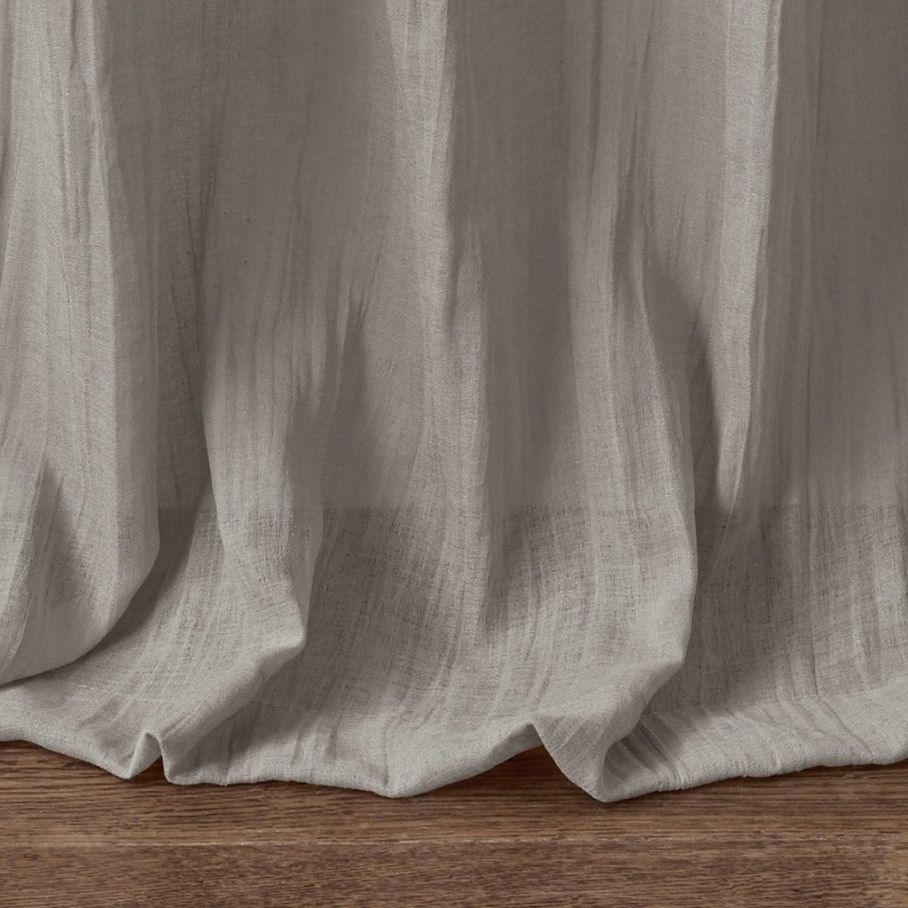 Solid Crushed 2-piece Curtain Panel Pair
