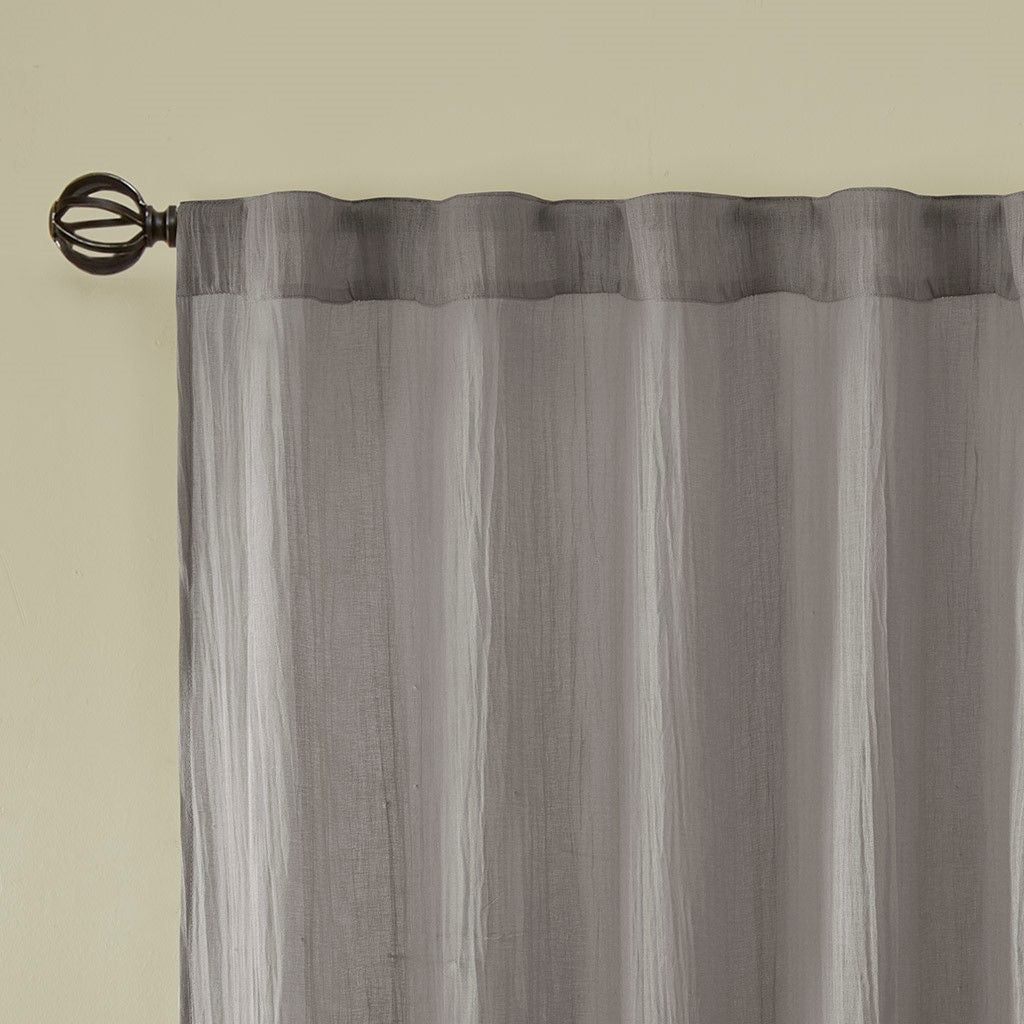 Solid Crushed 2-piece Curtain Panel Pair