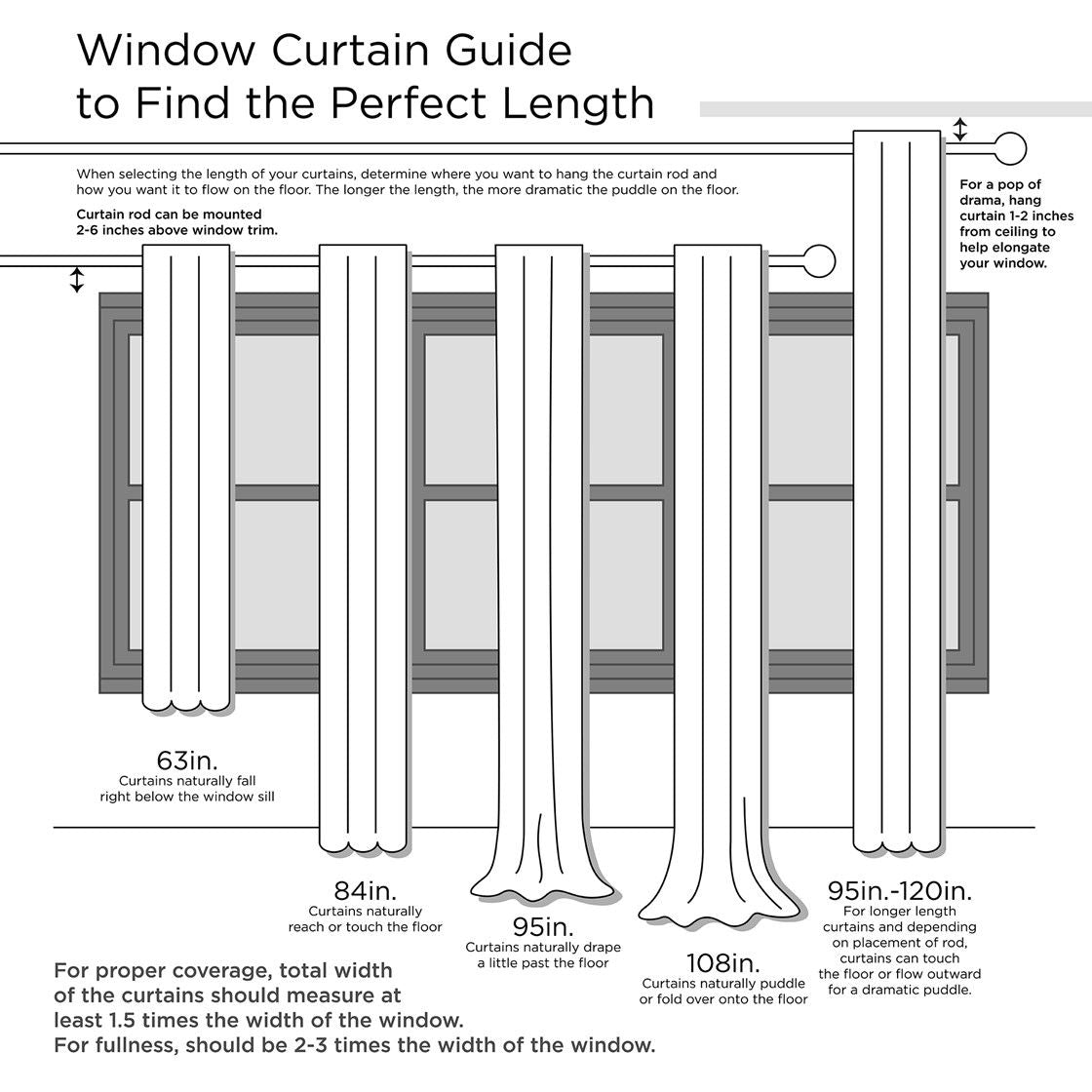 Solid Crushed 2-piece Curtain Panel Pair