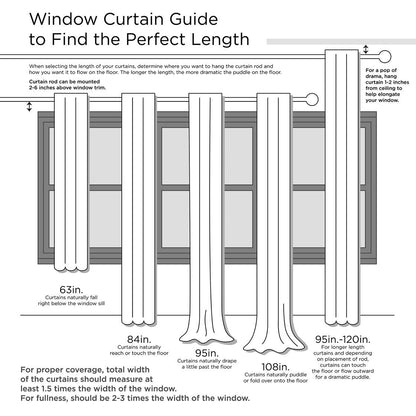 Solid Crushed 2-piece Curtain Panel Pair