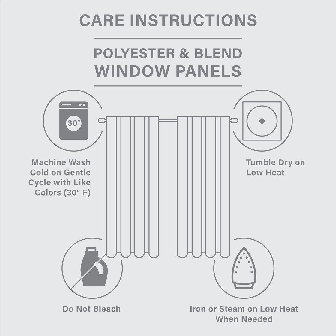 Solid Crushed 2-piece Curtain Panel Pair