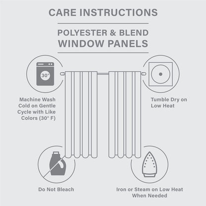 Solid Crushed 2-piece Curtain Panel Pair