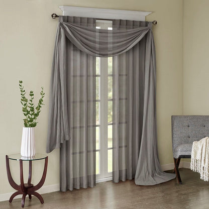 Solid Crushed 2-piece Curtain Panel Pair