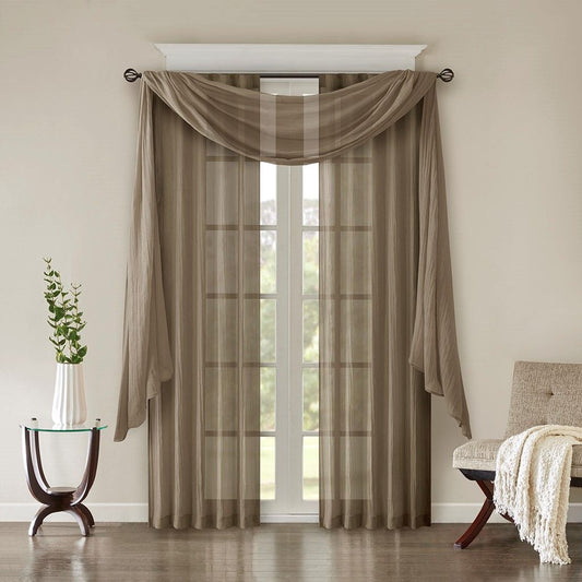 Solid Crushed Curtain Panel Pair