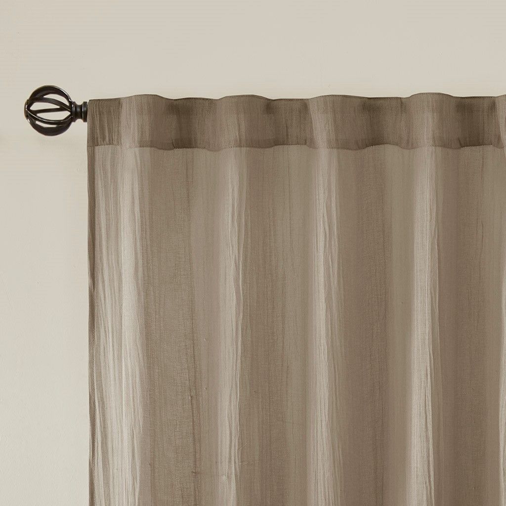 Solid Crushed Curtain Panel Pair