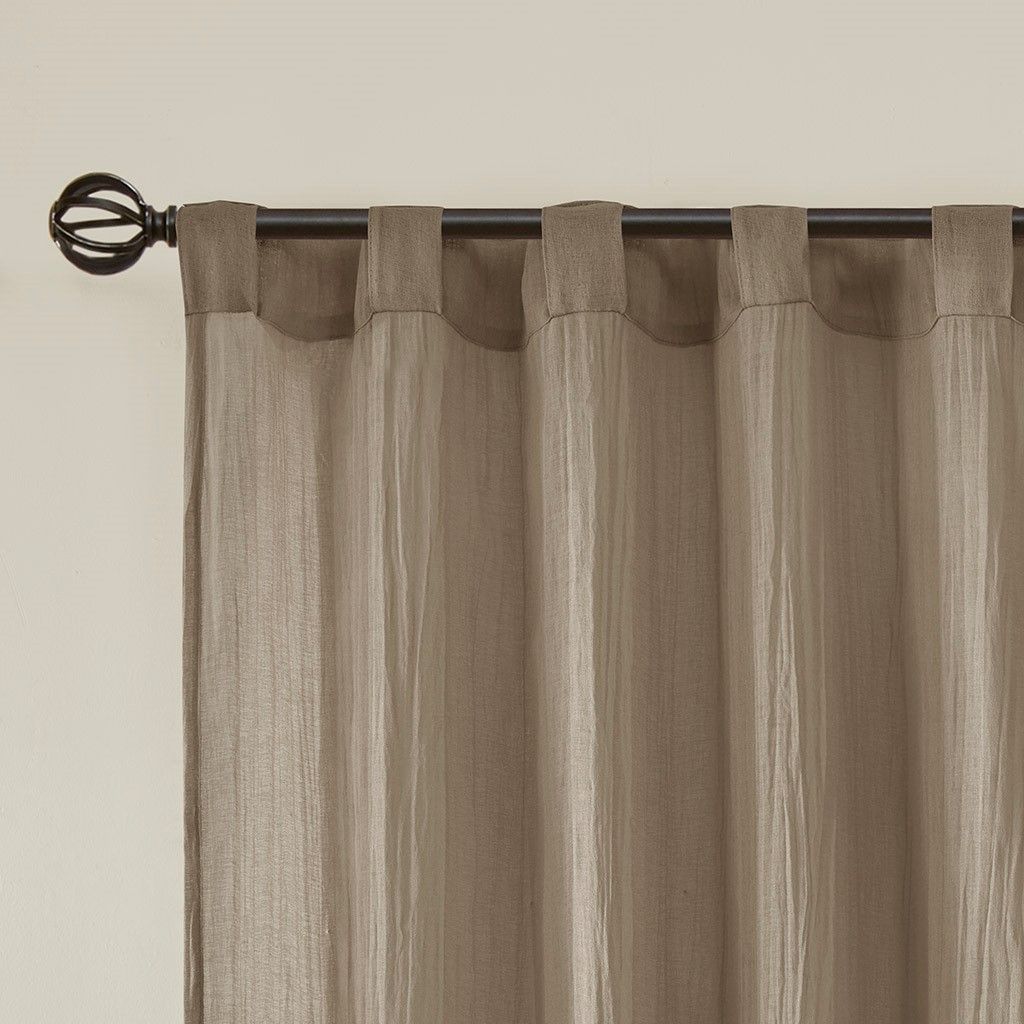 Solid Crushed Curtain Panel Pair