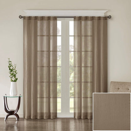 Solid Crushed Curtain Panel Pair