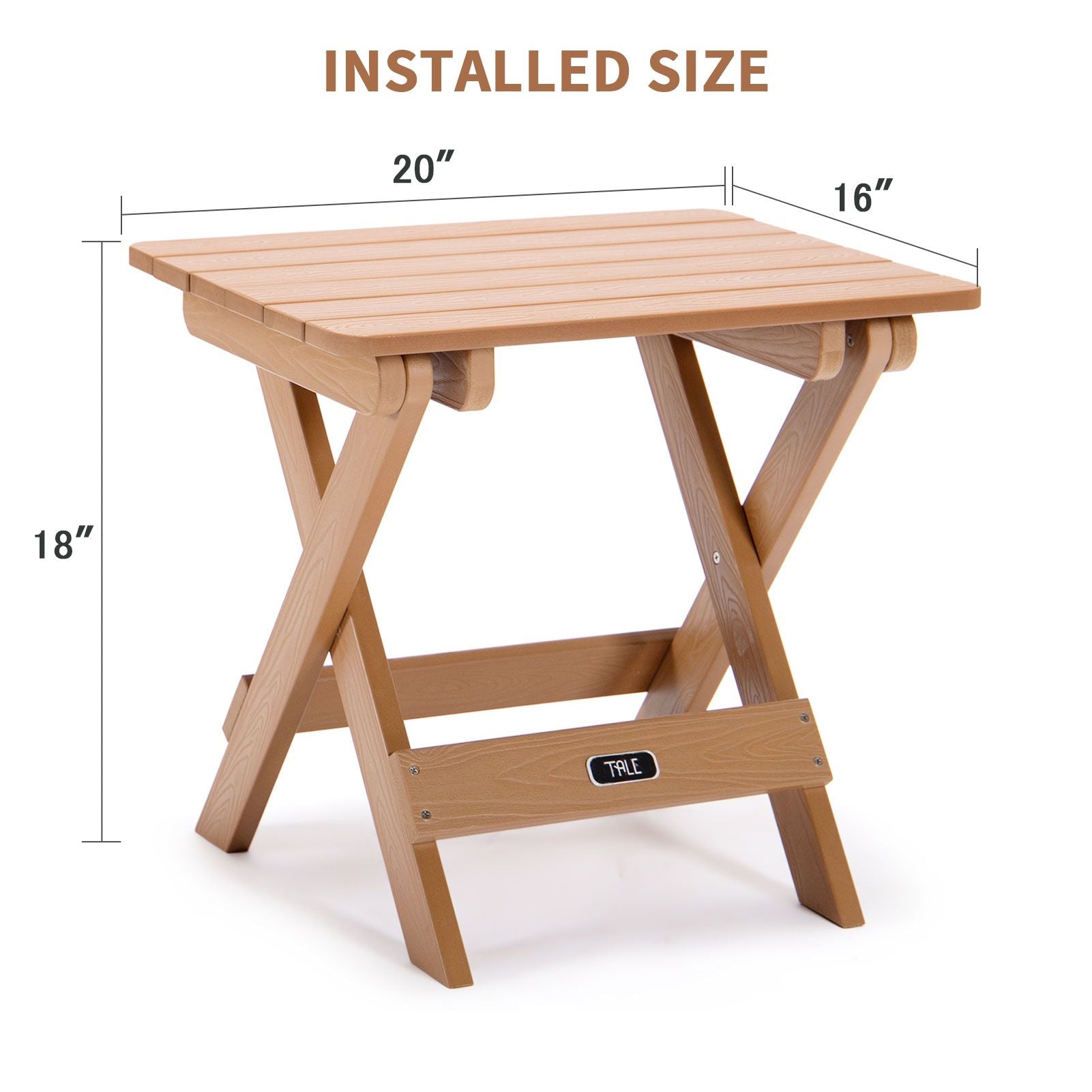 Tale Adirondack Folding Side Table All Weather Outdoor