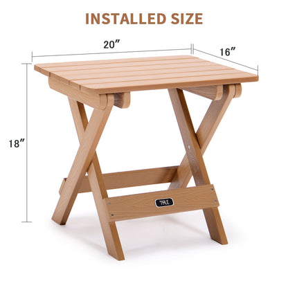 Tale Adirondack Folding Side Table All Weather Outdoor