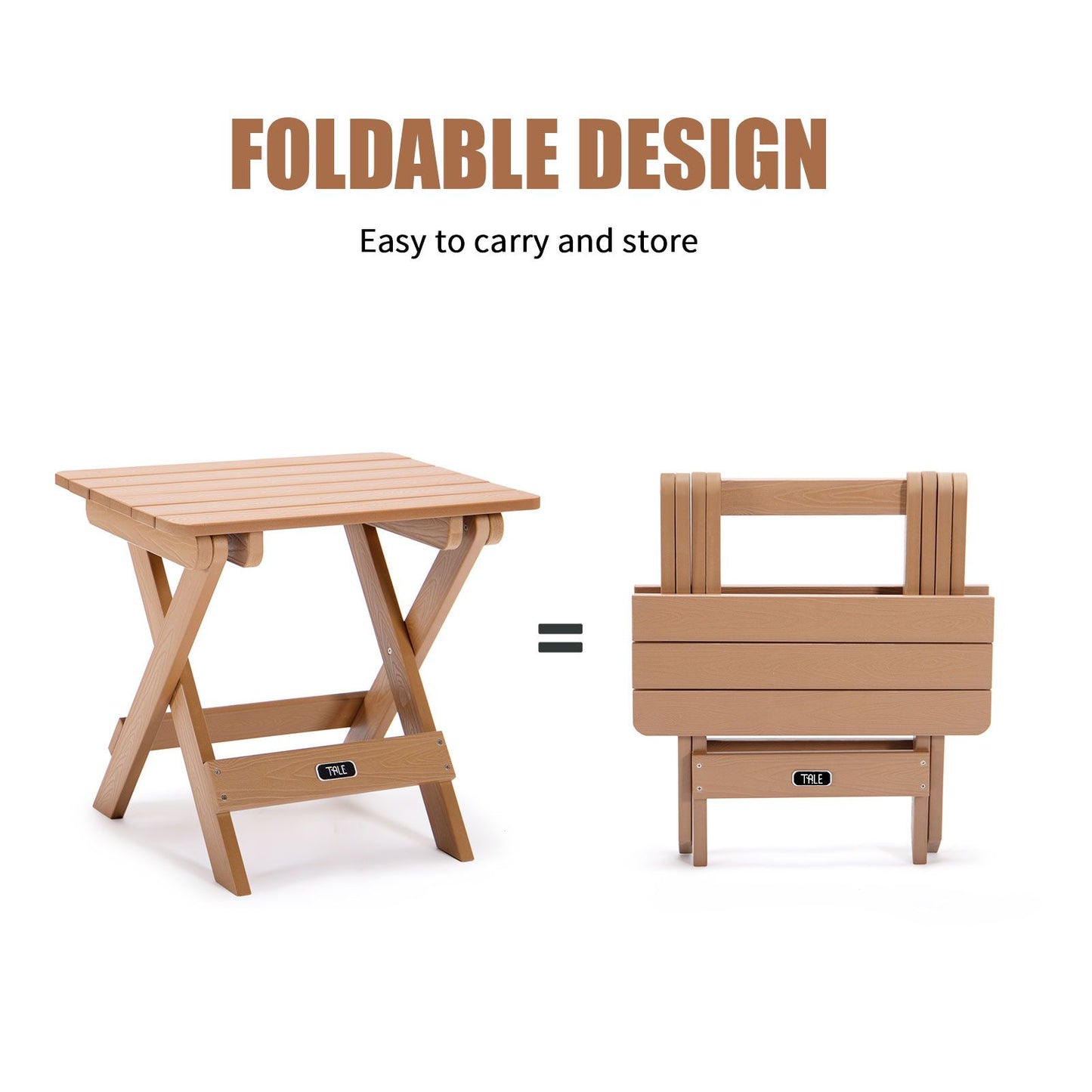 Tale Adirondack Folding Side Table All Weather Outdoor