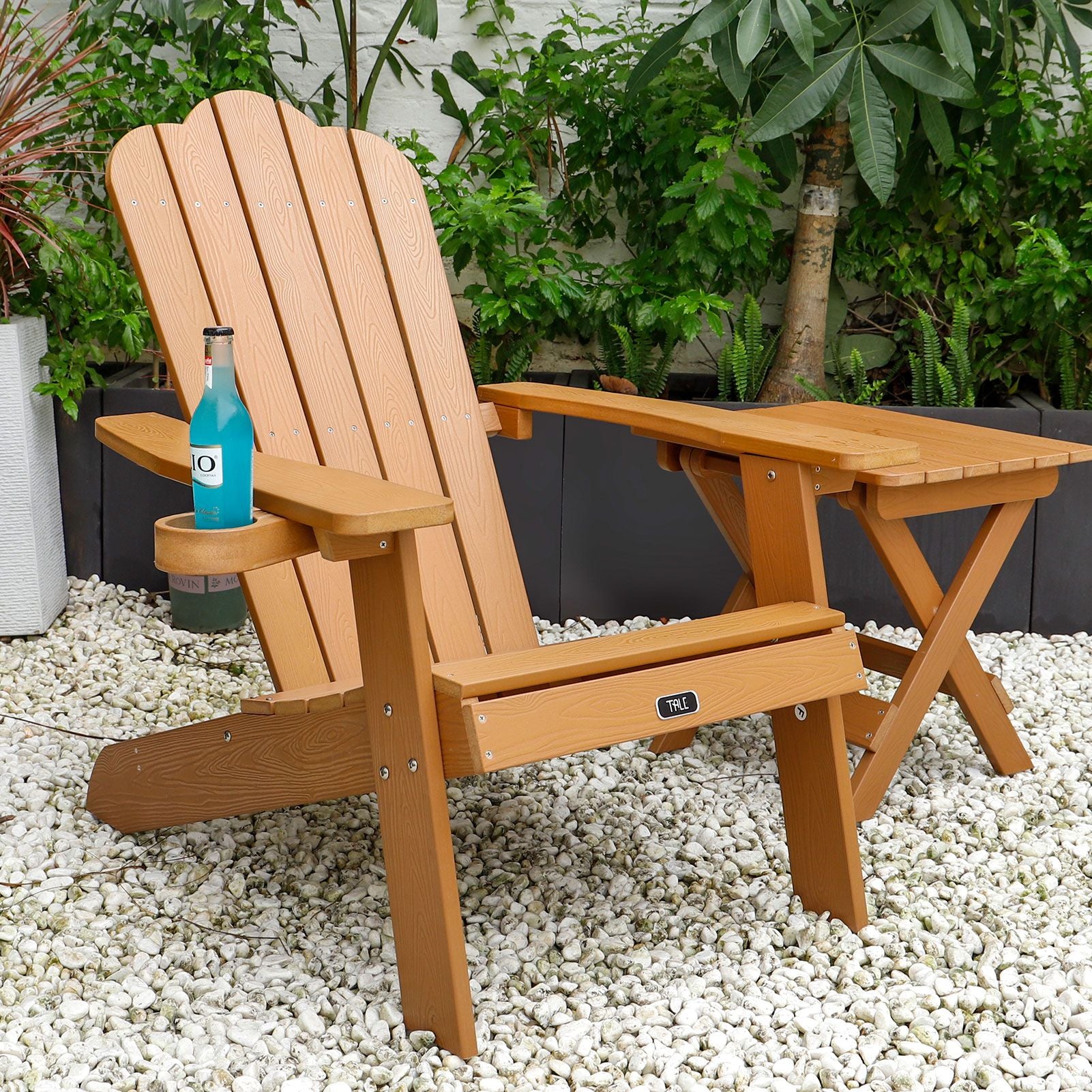 Tale Adirondack Folding Side Table All Weather Outdoor