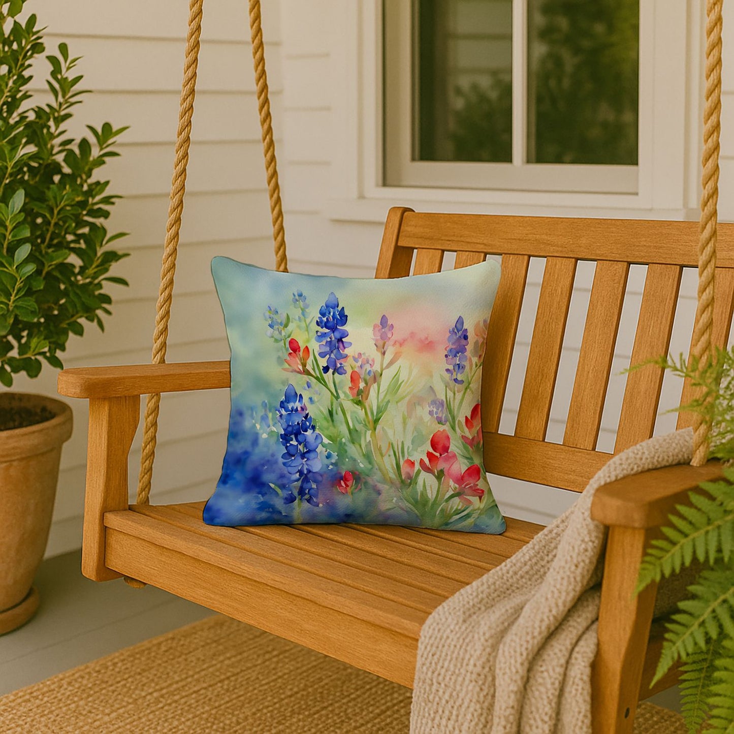 Texas Bluebonnets Pillow