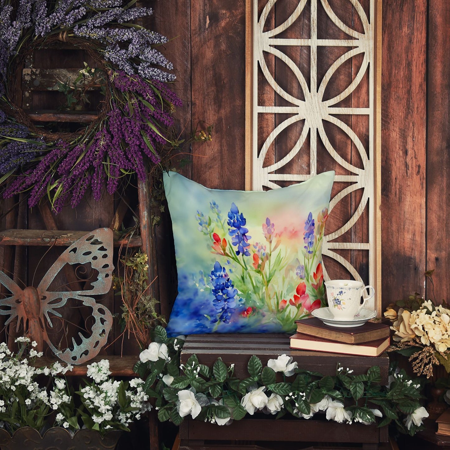 Texas Bluebonnets Pillow