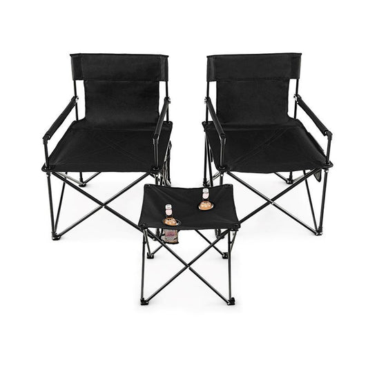 Traveling Folding Camping Chairs and Table Set With Carrying Bag