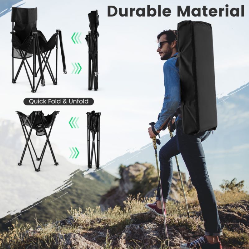 Traveling Folding Camping Chairs and Table Set With Carrying Bag
