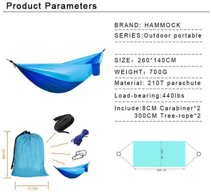 Ultralight Camping Hammock With Mosquito Net