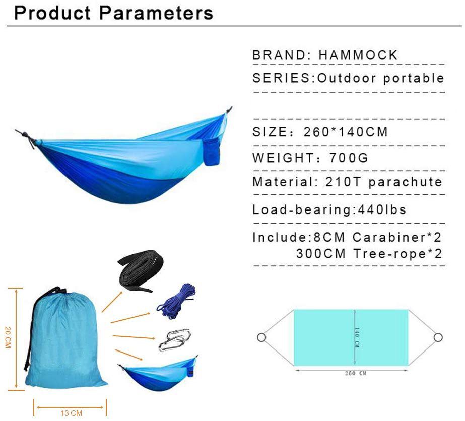 Ultralight Camping Hammock With Mosquito Net