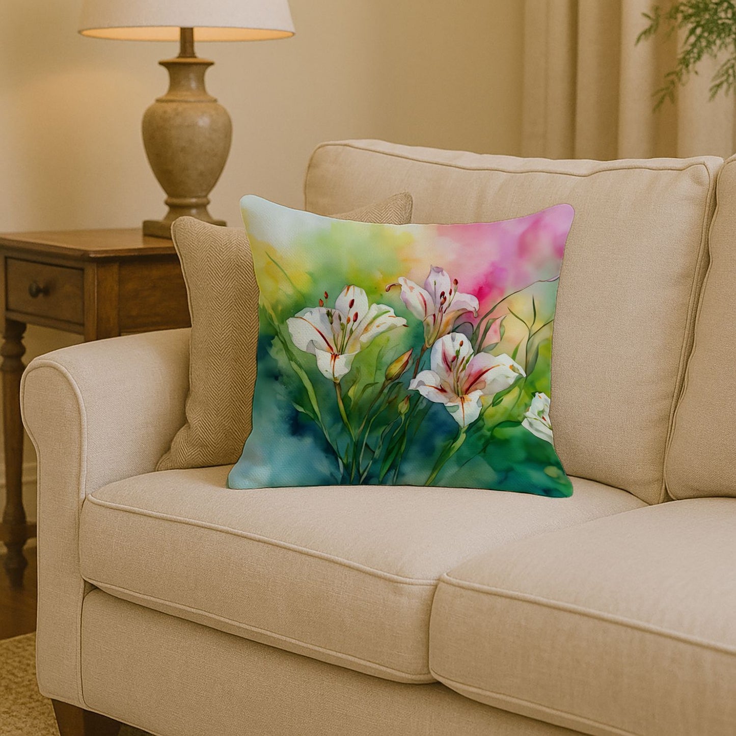 Utah Sego Lilies Pillow 14x14
