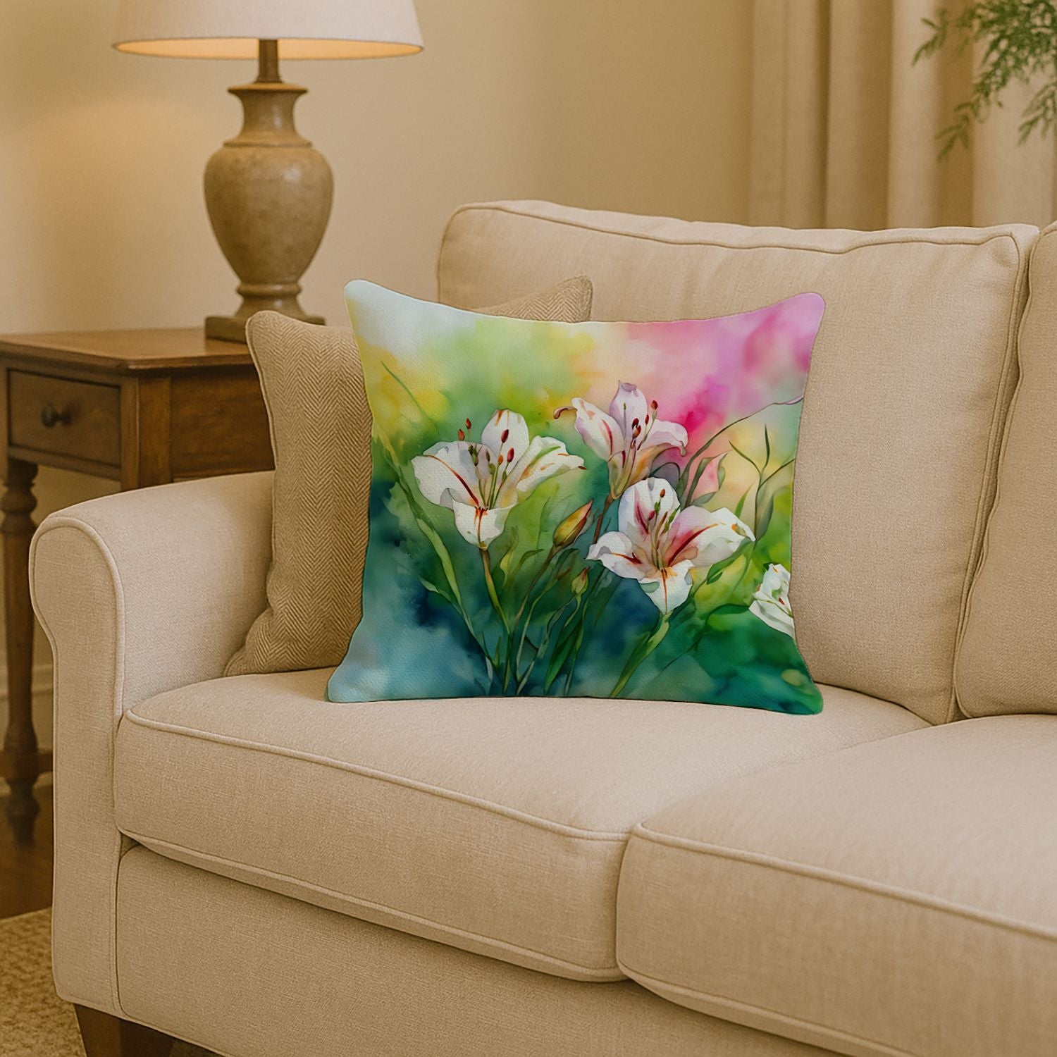 Utah Sego Lilies Pillow 14x14