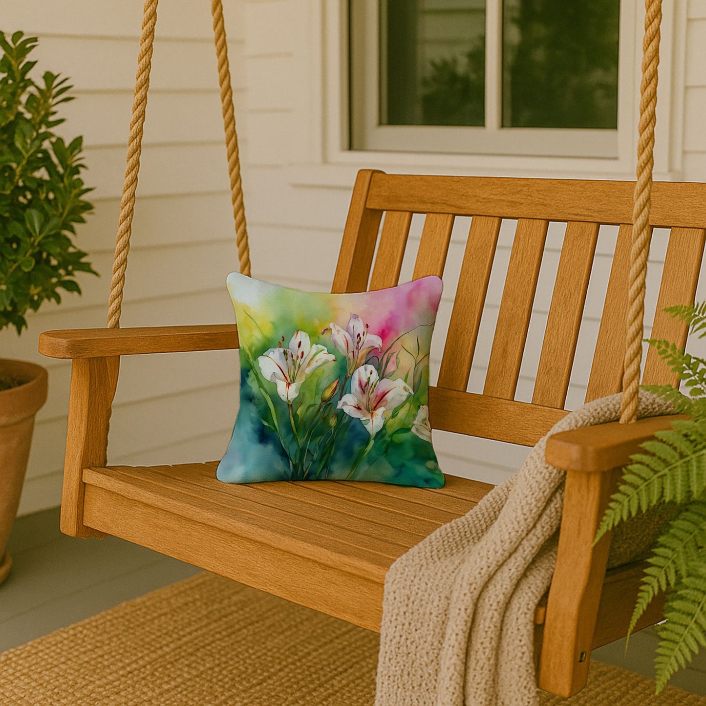 Utah Sego Lilies Pillow 14x14