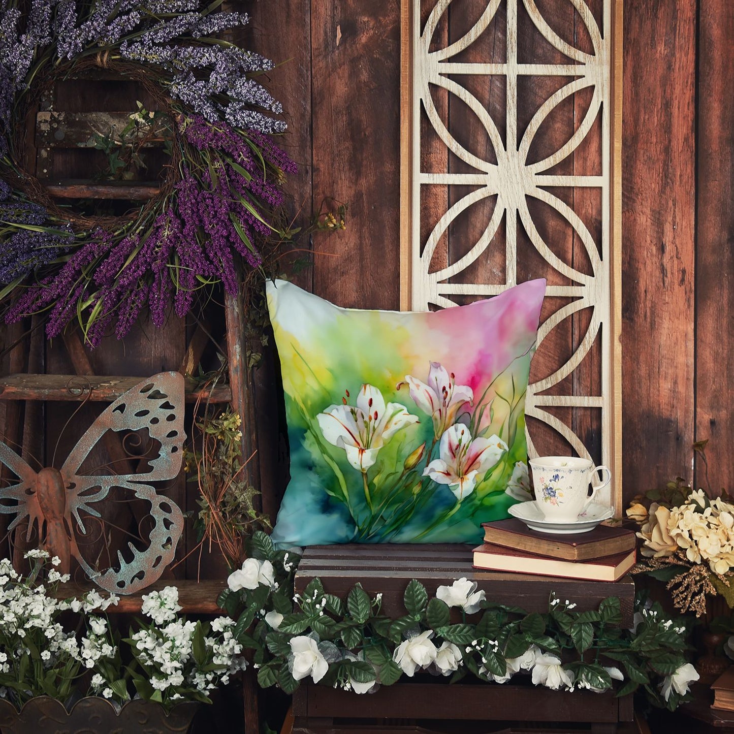 Utah Sego Lilies Pillow 14x14