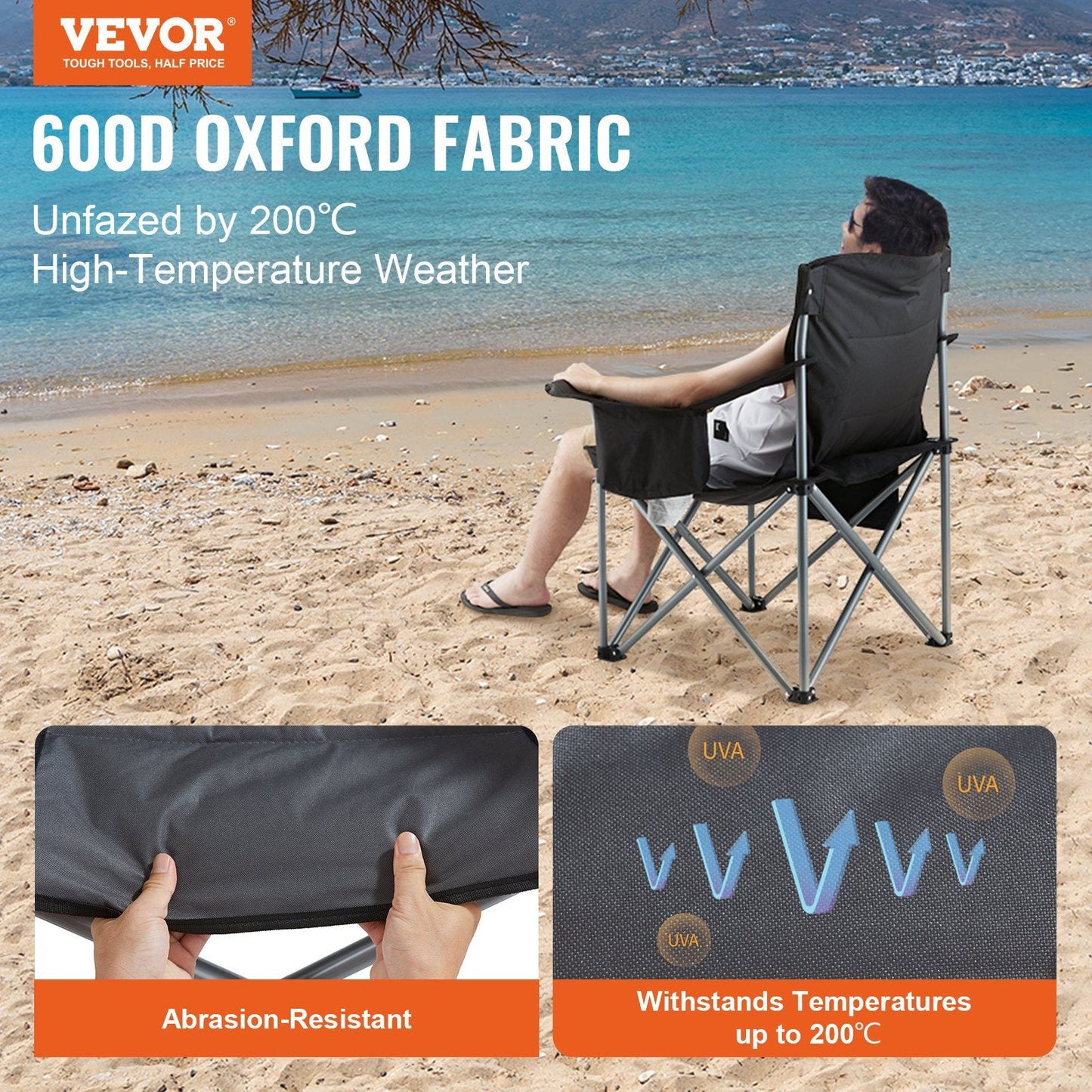 Vevor Heavy Duty Folding Camping Chair