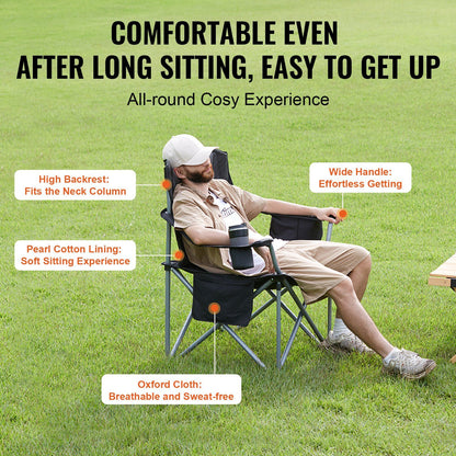 Vevor Heavy Duty Folding Camping Chair