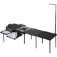 VEVOR Outdoor Mobile Kitchen Box with Stove, Folding Tables & Storage Organizer