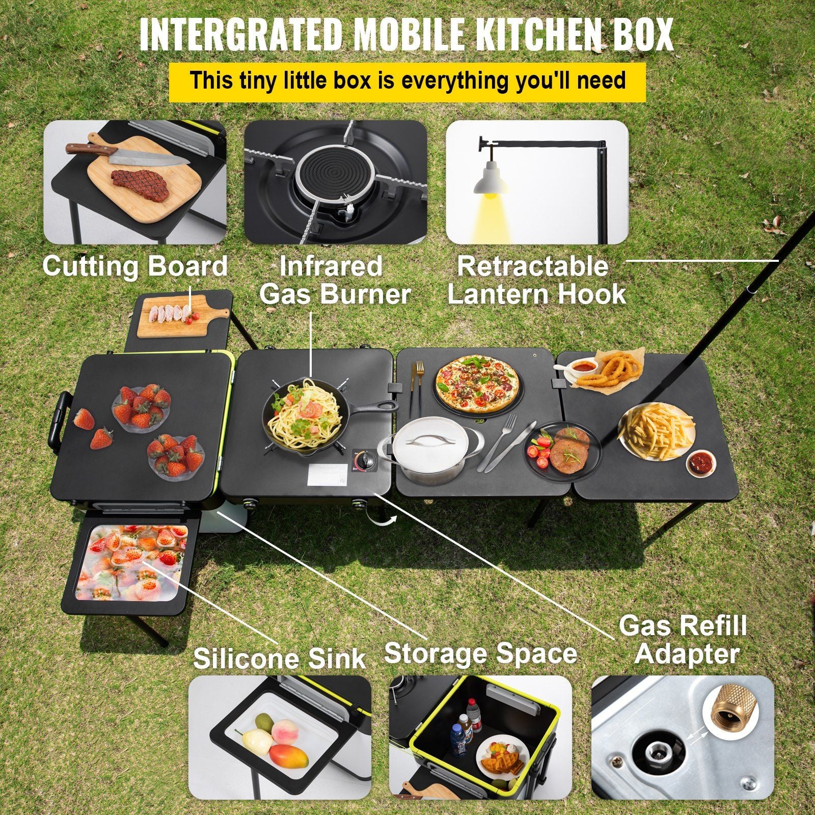 Vevor Outdoor Mobile Kitchen Camp Box