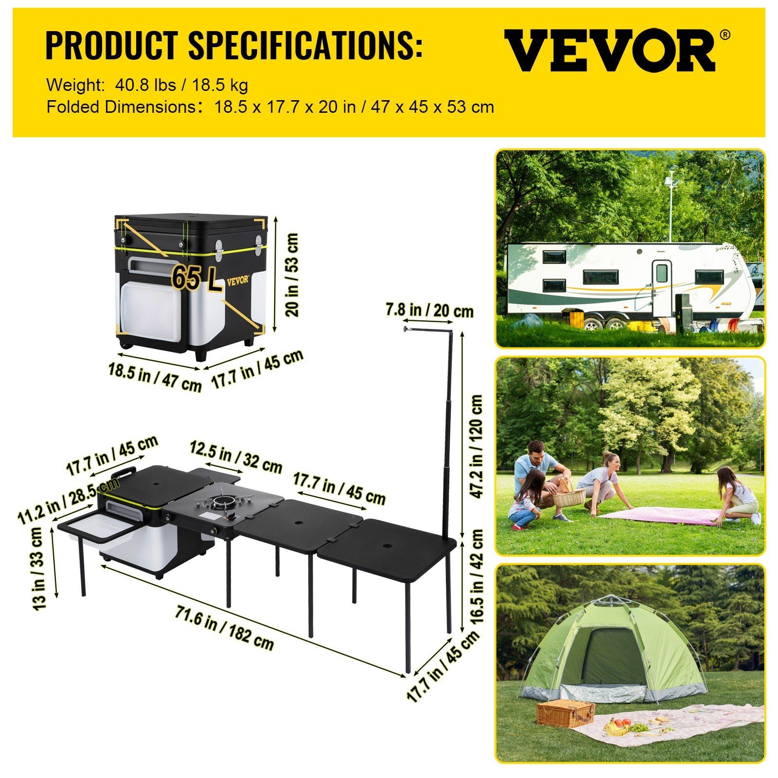 Vevor Outdoor Mobile Kitchen Camp Box