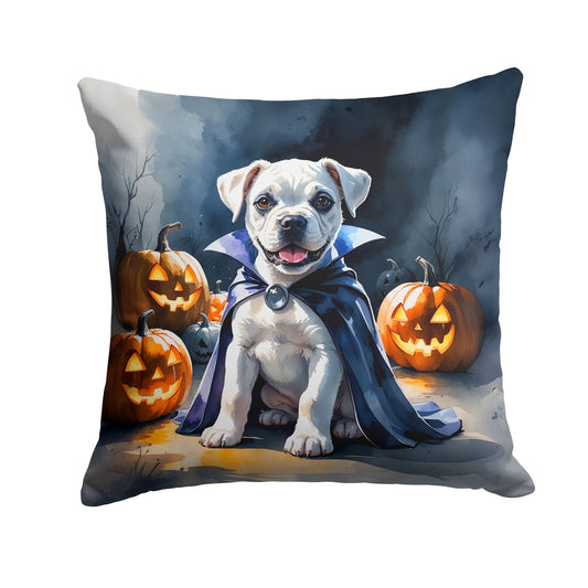 White Boxer Halloween Pillow